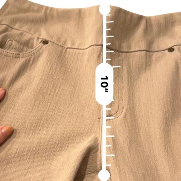 Coldwater Creek Women’s Size 10P Petite Khaki Pull-On Stretch Jeans  Tapered Leg - Picture 7 of 8